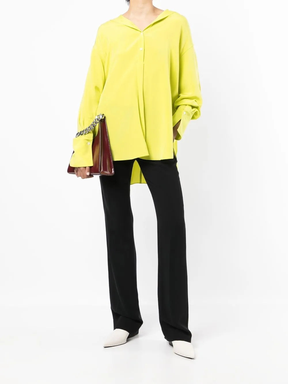 Scarf-Detail Neckline Shirt