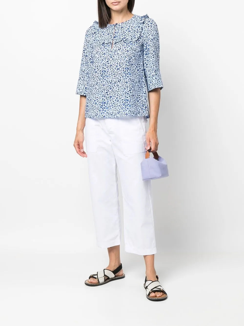 Maple Leopard-Print Organic Cotton Blouse