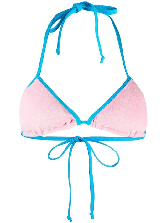 Contrast-Trim Bikini Top