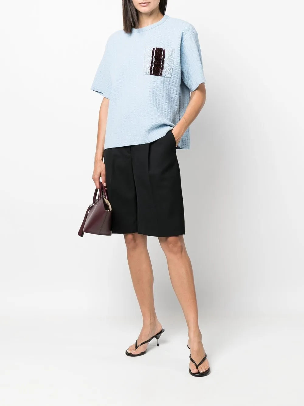 Short-Sleeved Knitted Top