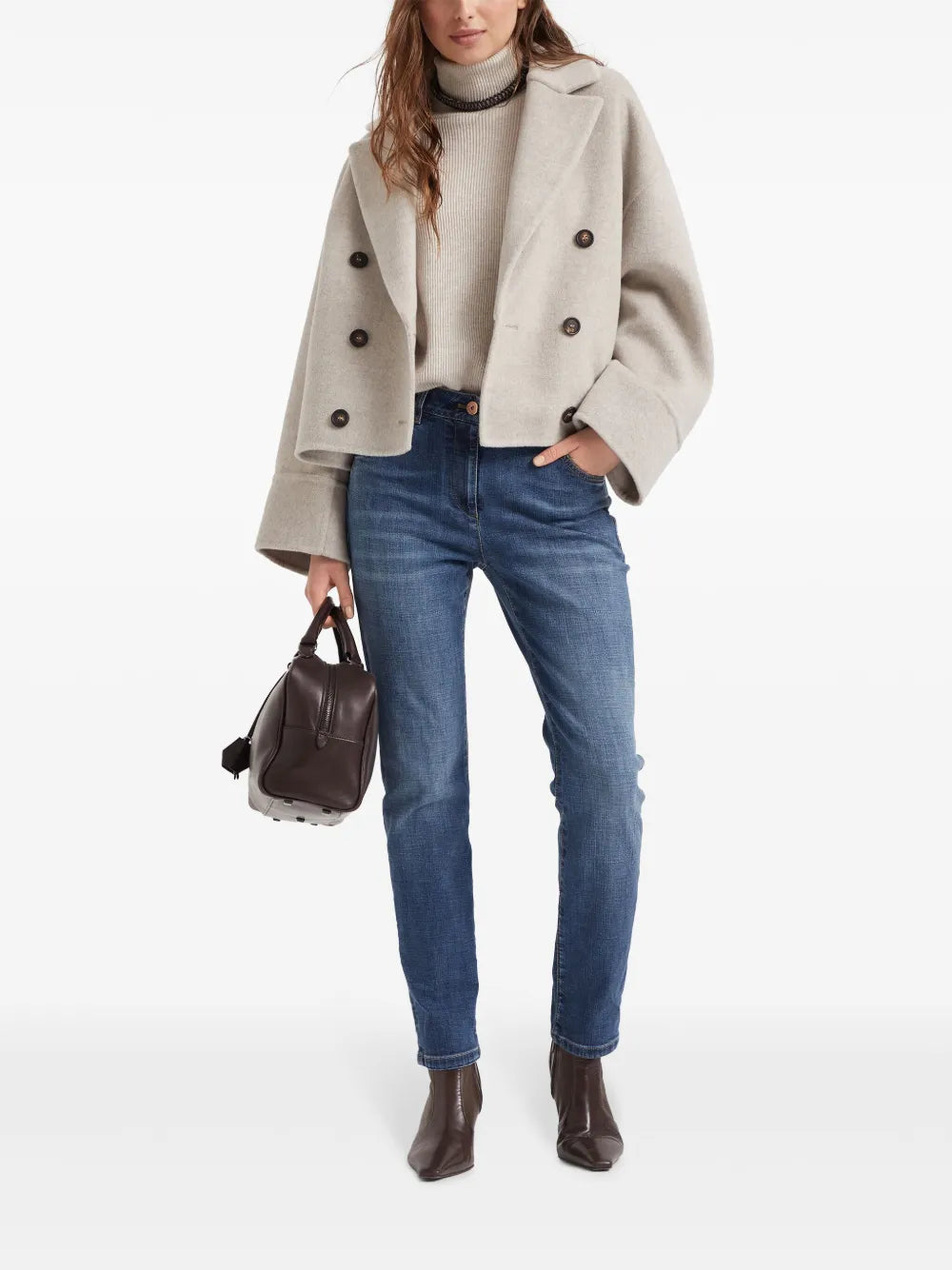 Ribbed Cashmere Roll-Neck Jumper