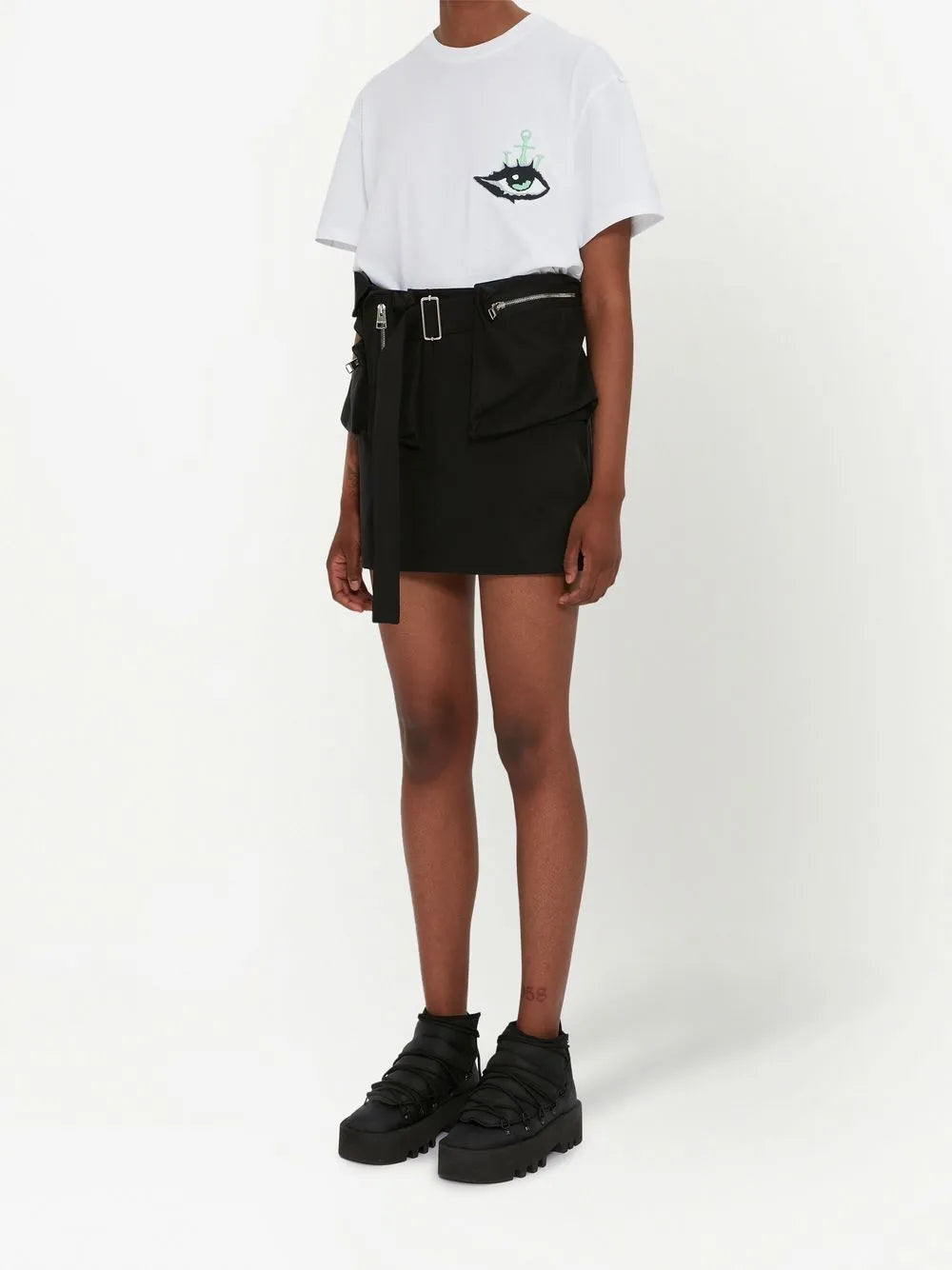 Zip-Detail Miniskirt