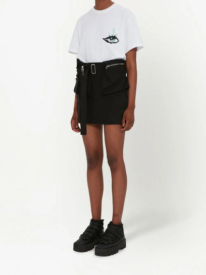 Zip-Detail Miniskirt