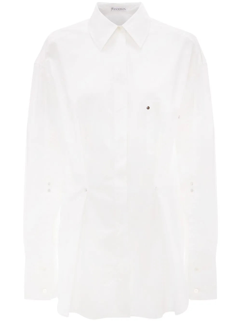 Rivet Pleat Cotton Shirt