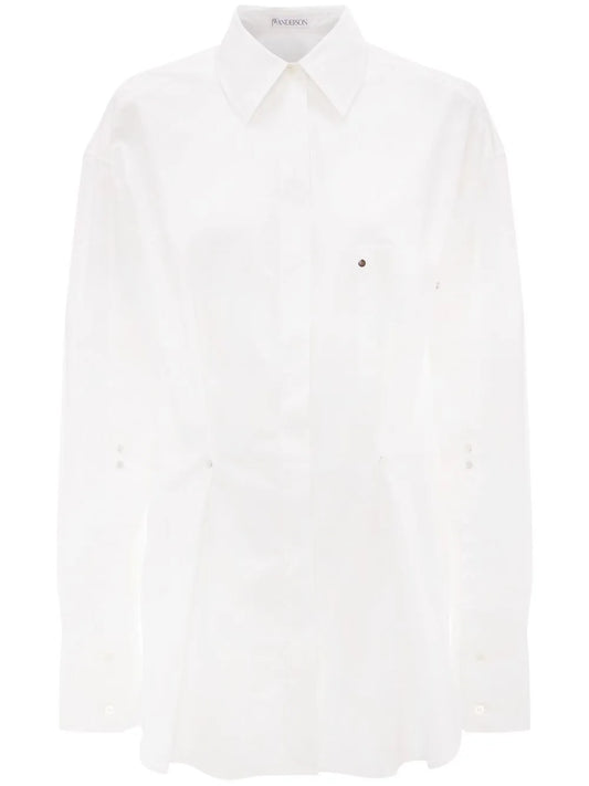 Rivet Pleat Cotton Shirt