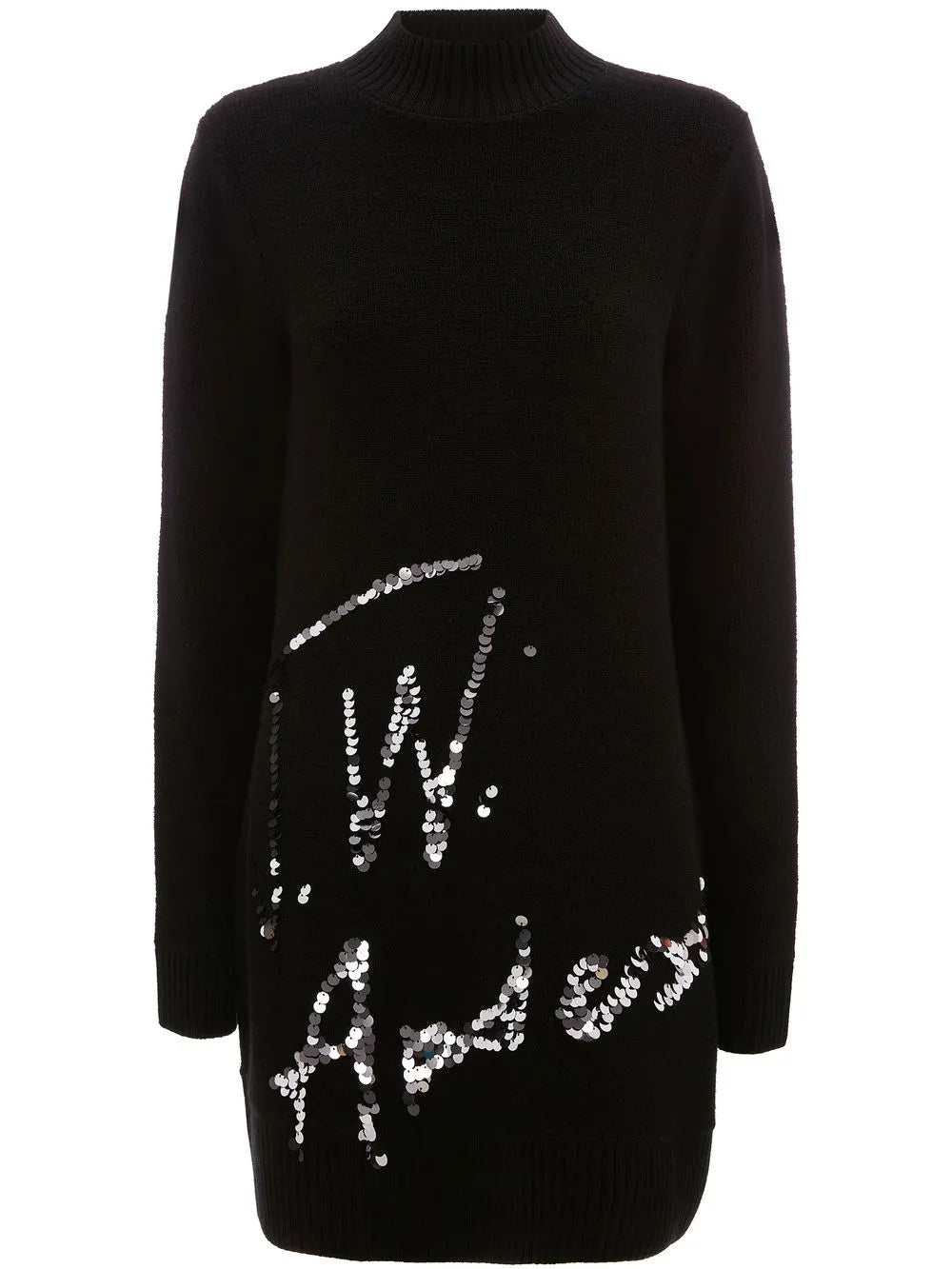 Sequins-Logo Knitted Minidress
