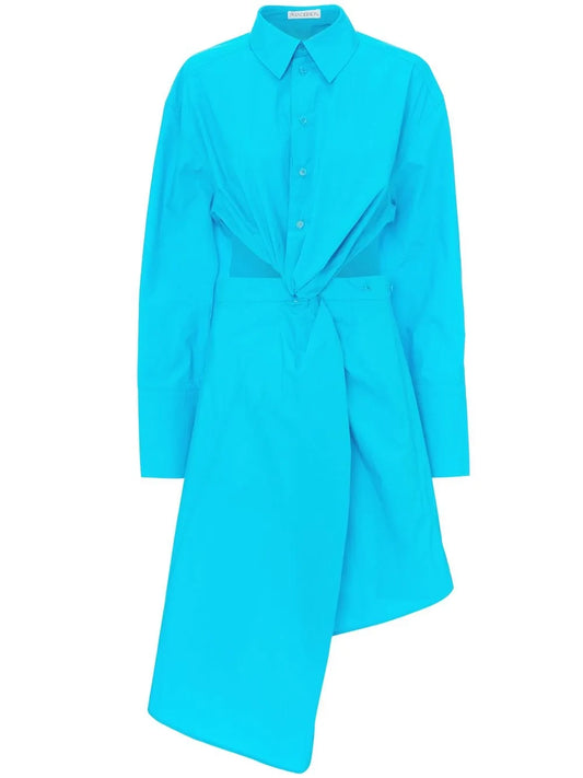 Twisted Cut-Out Shirt Dress