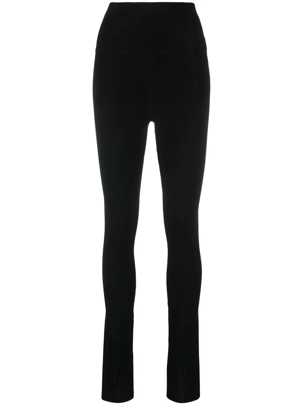 High-Waisted Slit-Detail Trousers