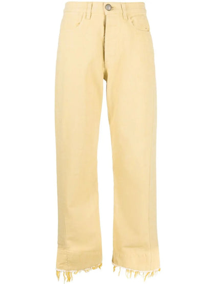 High-Waisted Straight-Leg Trousers