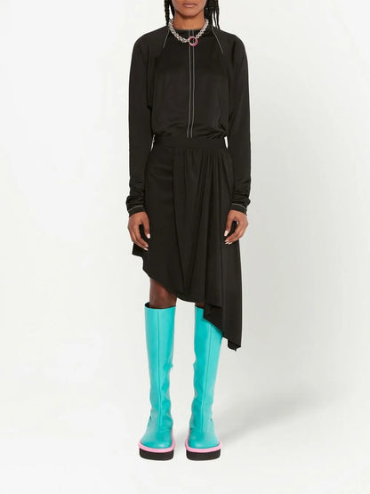 Asymmetric Gathered Skirt