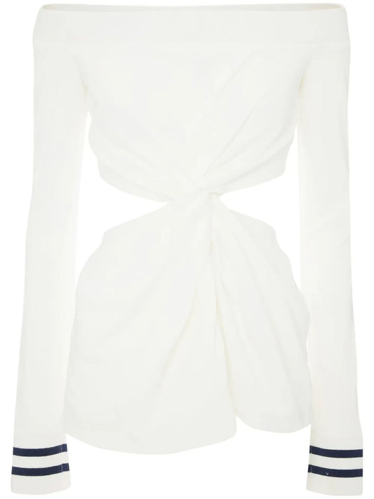 Off-Shoulder Cut-Out Blouse