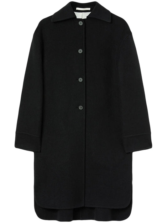 Single-Breasted Button-Fastening Coat