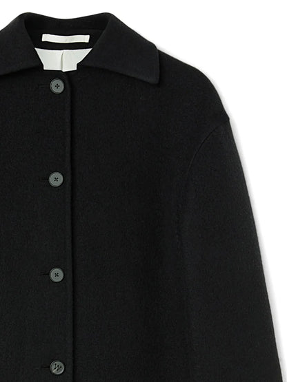 Single-Breasted Button-Fastening Coat