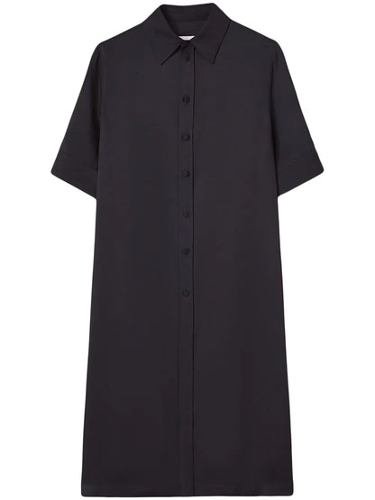 Short-Sleeve Midi Shirtdress