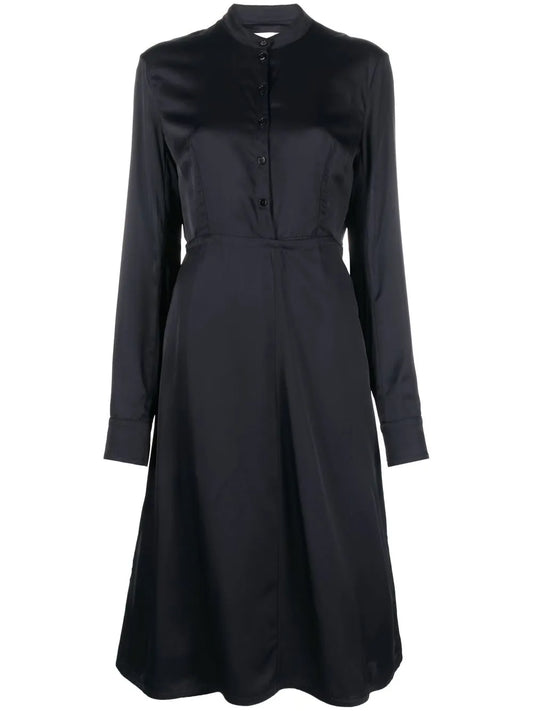 Collarless Midi Dress
