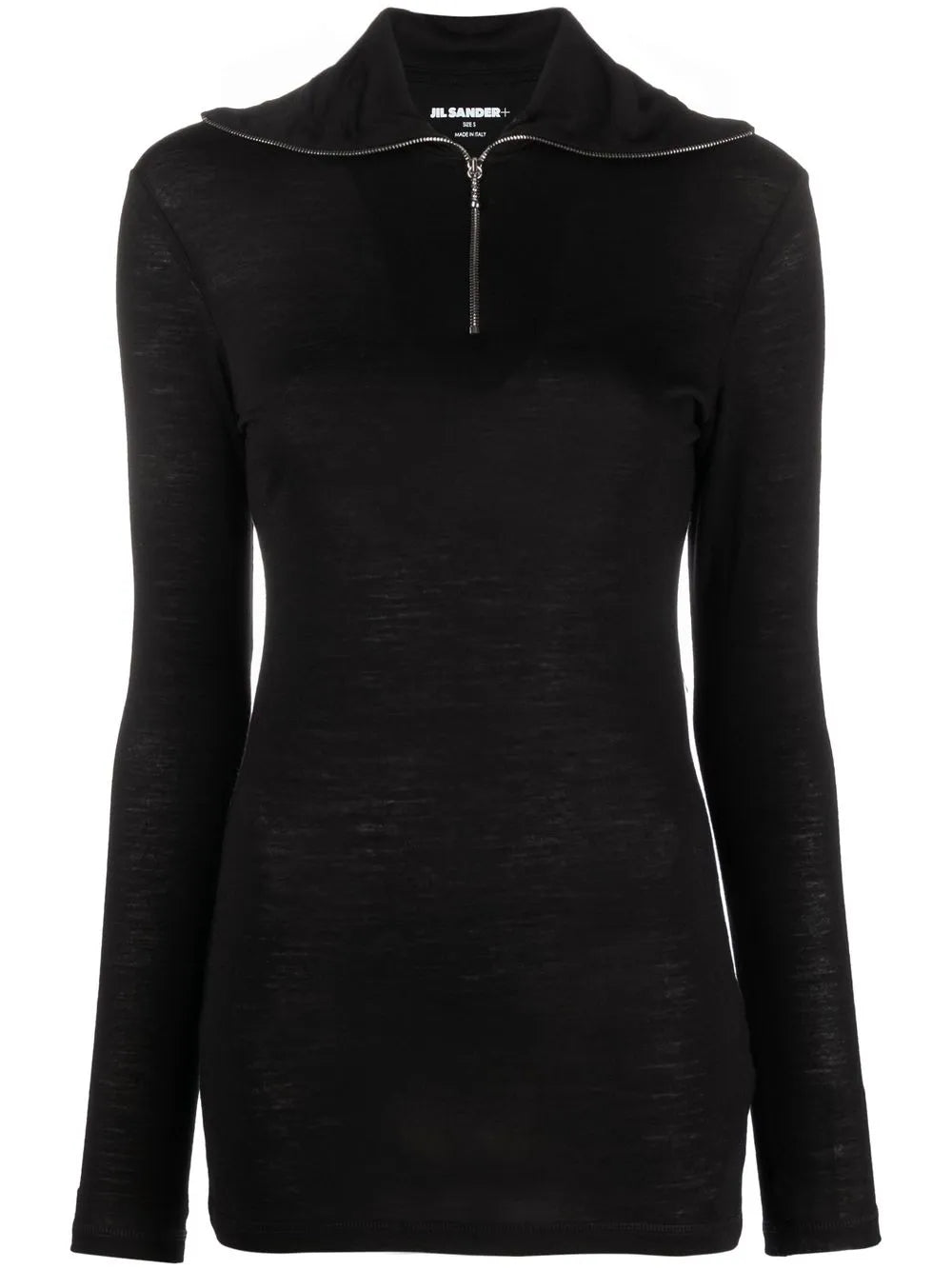 Logo-Print Roll-Neck Knitted Top