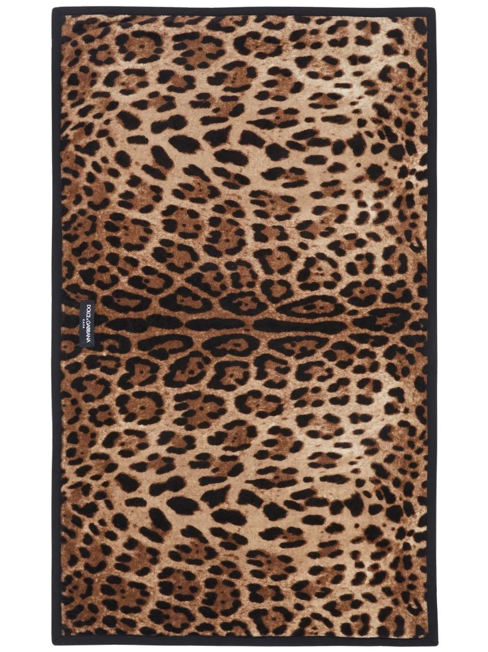 Leopard-Print Cotton Bath Mat