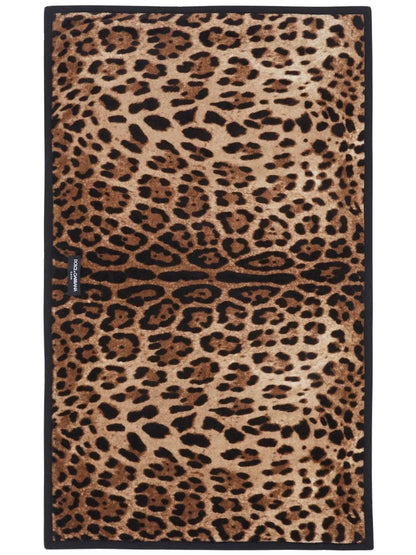 Leopard-Print Cotton Bath Mat