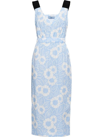 Floral-Print Midi Dress