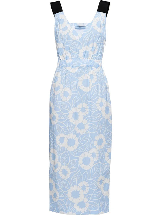 Floral-Print Midi Dress
