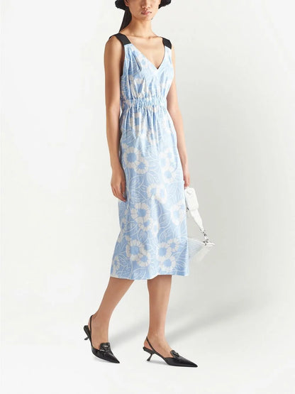 Floral-Print Midi Dress
