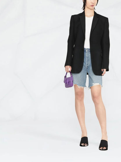 Raw-Hem Denim Shorts