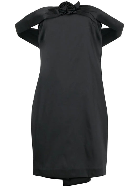 Floral-Appliqué Off-Shoulder Dress