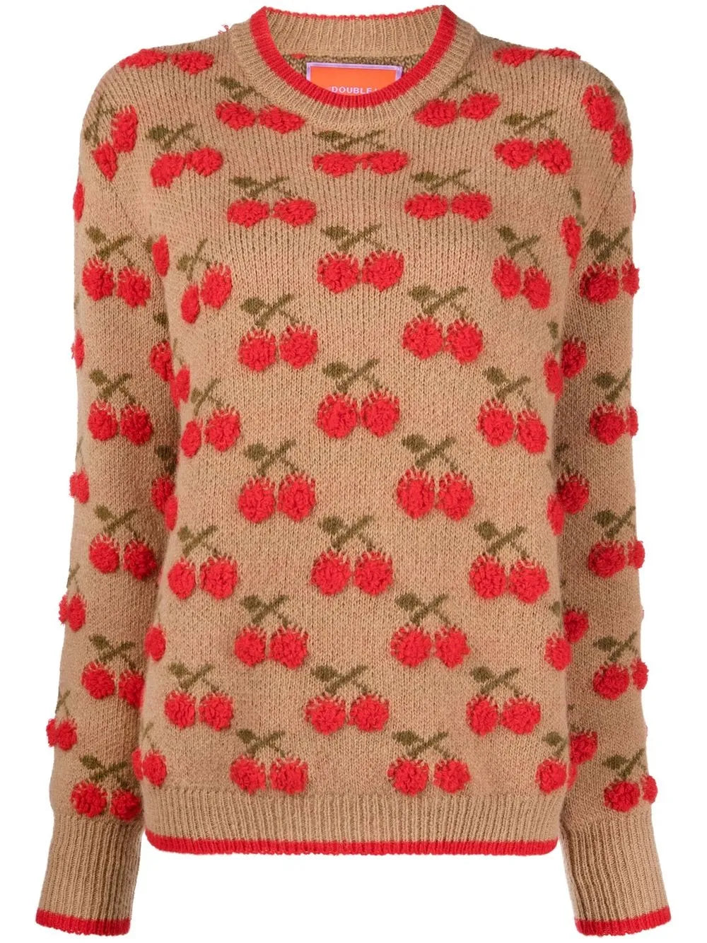 Cherry Intarsia-Knit Jumper