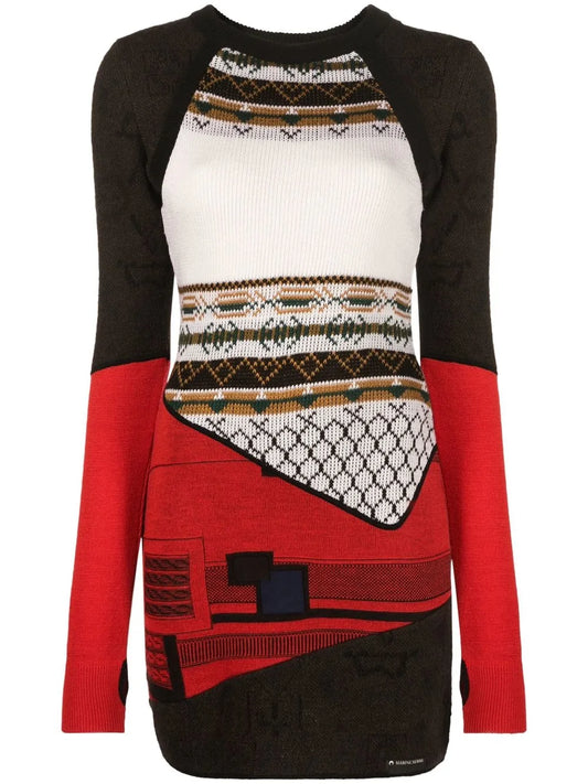 Long-Sleeved Knit Dress
