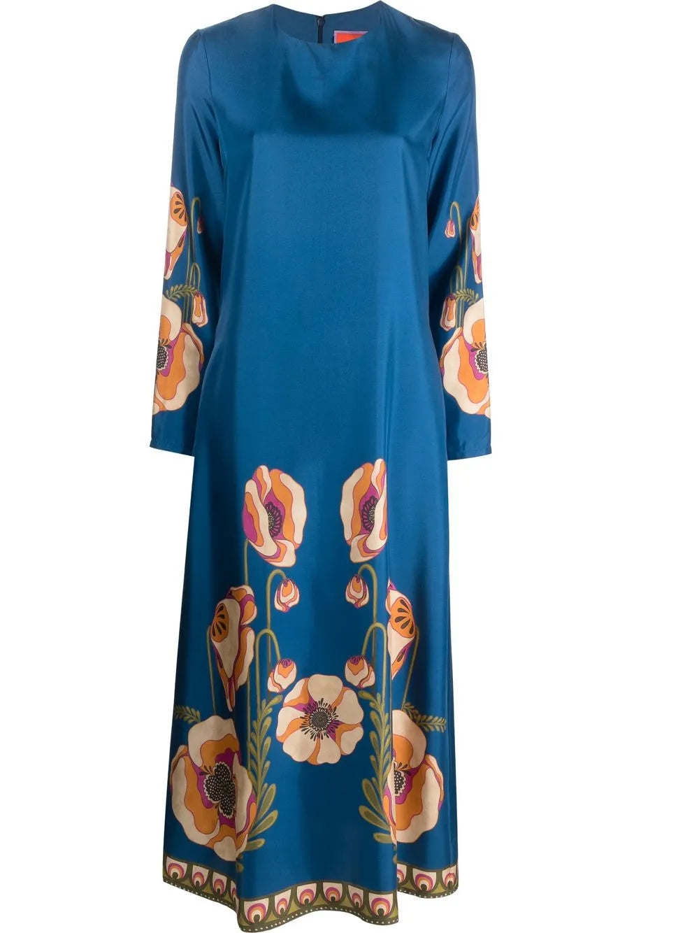 Floral-Print Long-Sleeved Dress