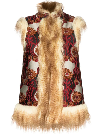 Faux-Fur Trimmed Gilet