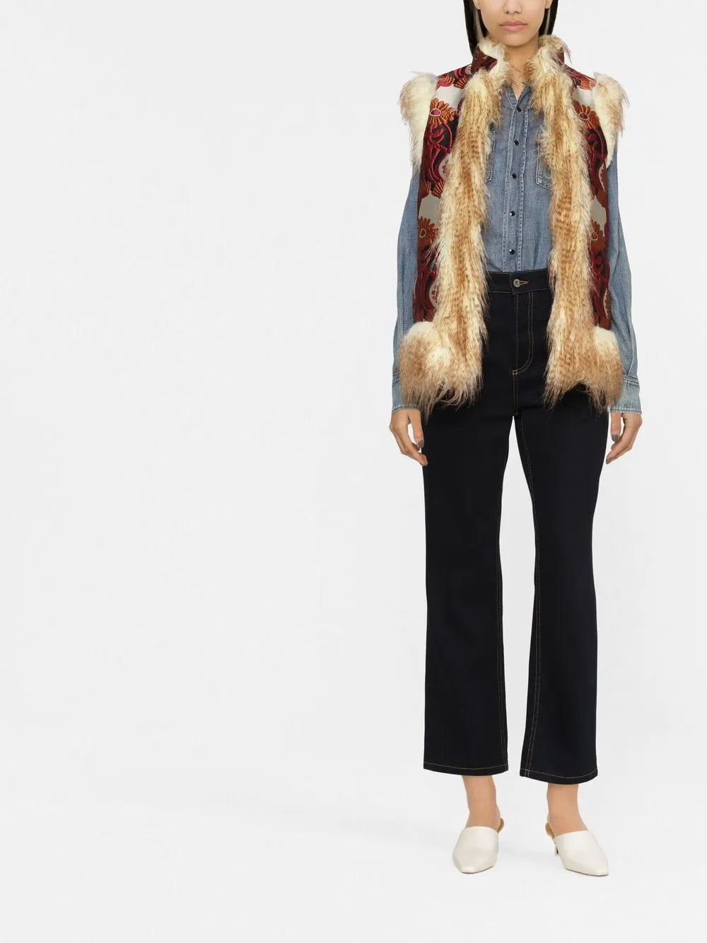 Faux-Fur Trimmed Gilet