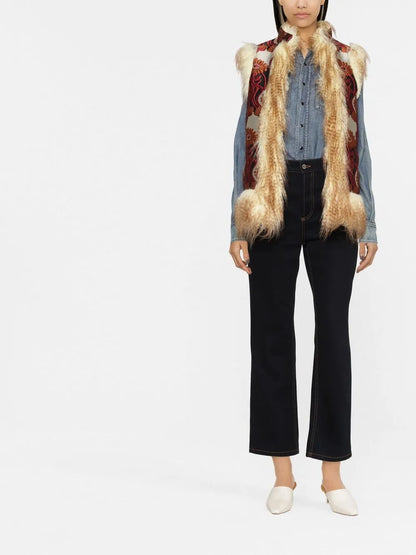 Faux-Fur Trimmed Gilet