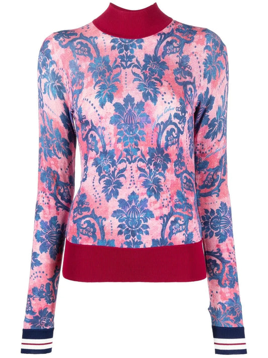 Logo-Print Mock-Neck Jumper