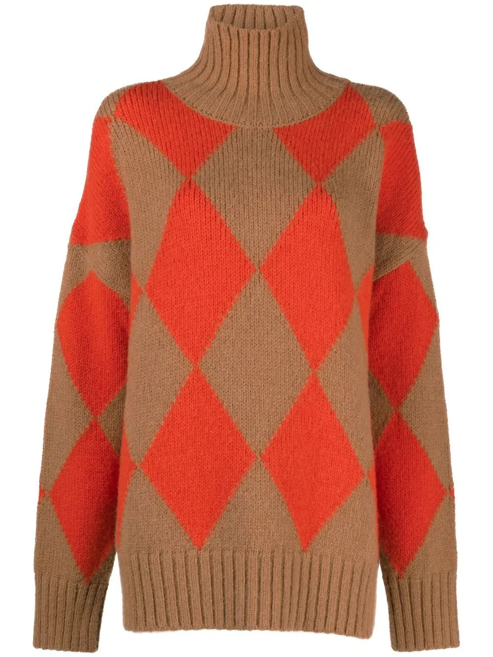 Argyle High-Neck Jumper