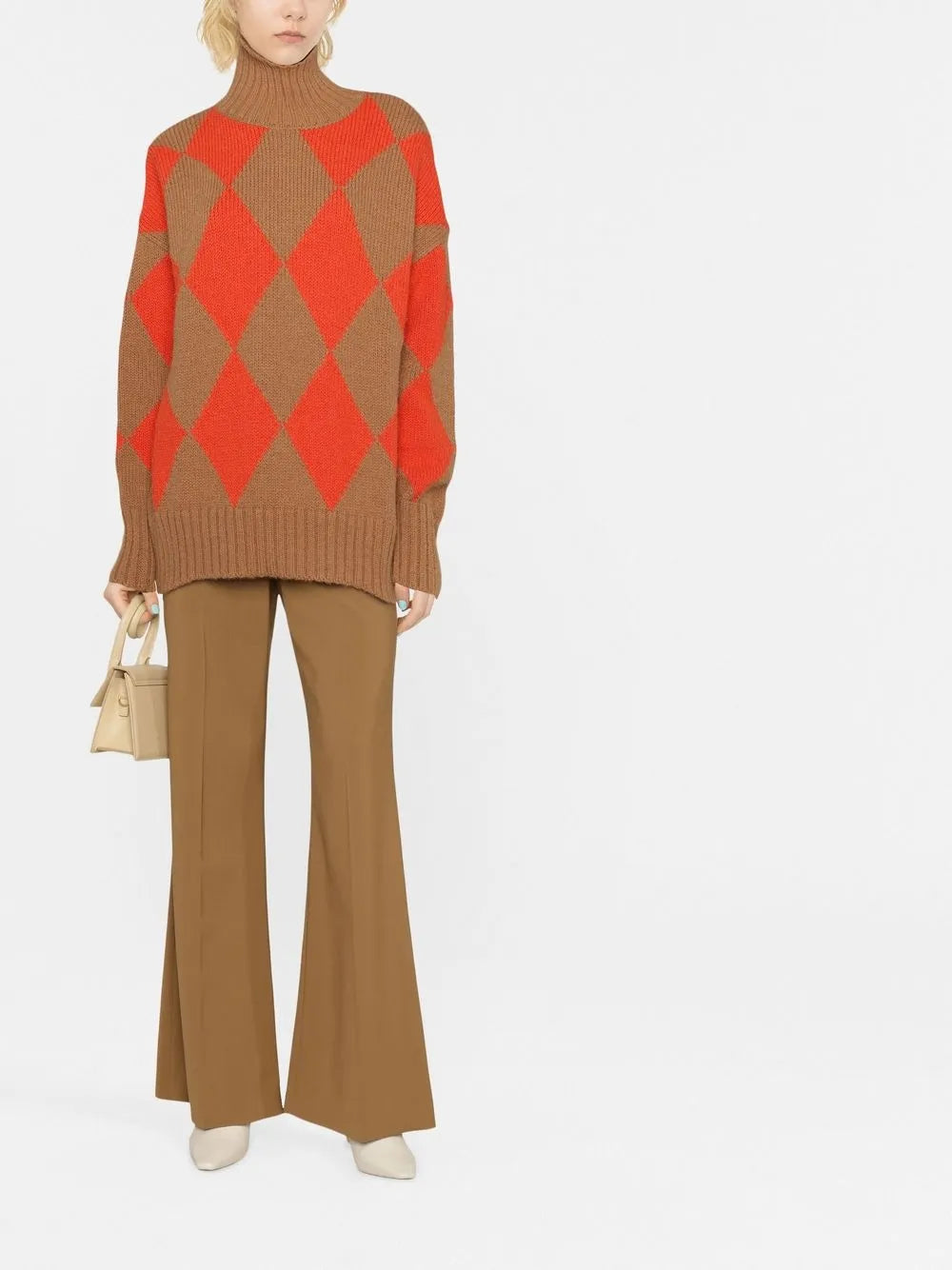 Argyle High-Neck Jumper