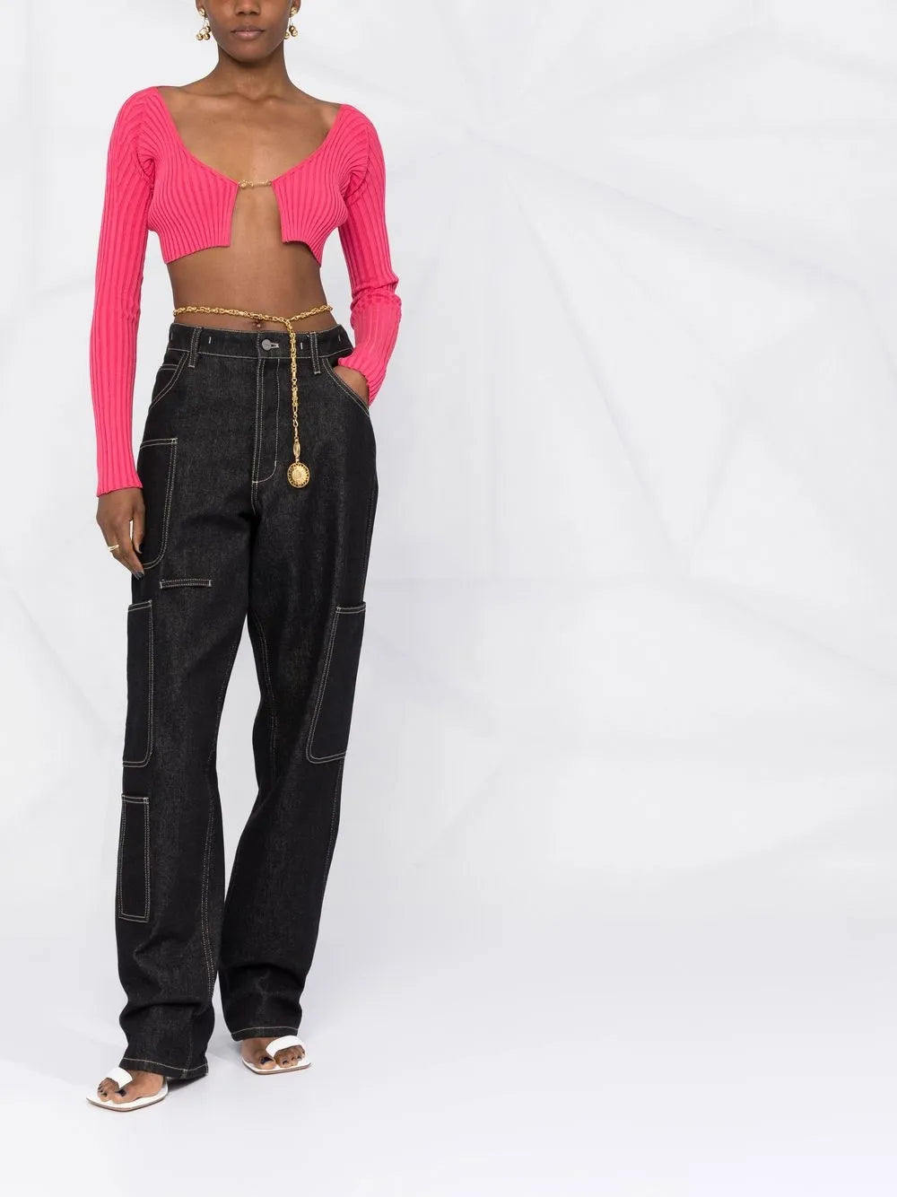 La Maille Pralu Cropped Cardigan