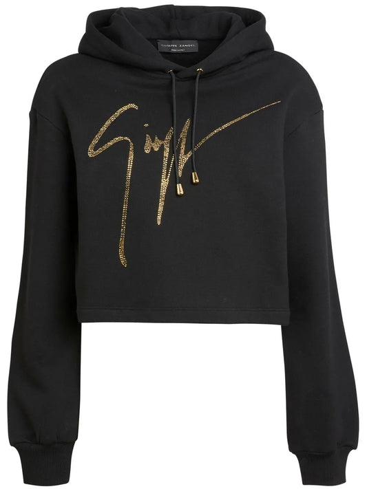 Mailena Crystal-Logo Hoodie