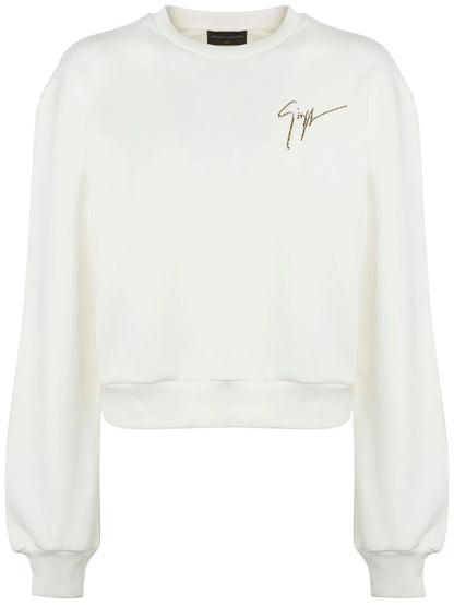 Sauvanne Crystal-Logo Sweatshirt