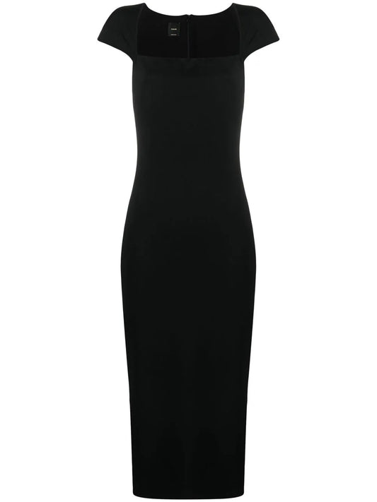Square-Neck Midi Dress