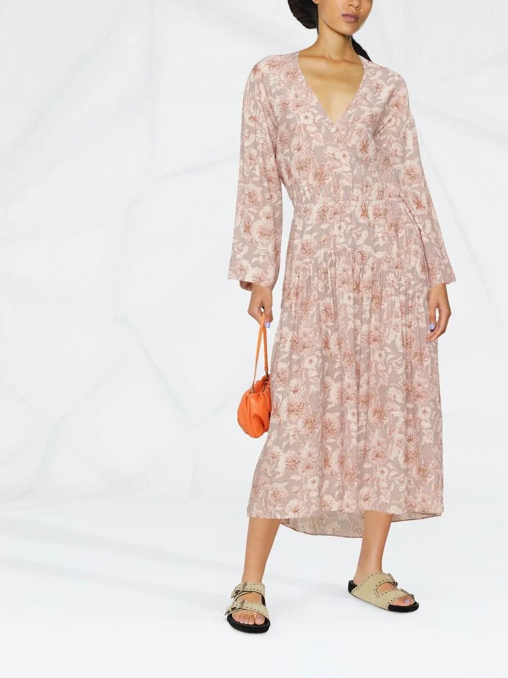 Dahlia Floral-Print V-Neck Dress