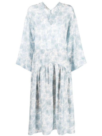 Dahlia Floral-Print V-Neck Dress