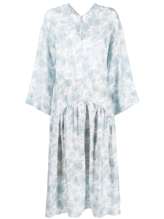 Dahlia Floral-Print V-Neck Dress