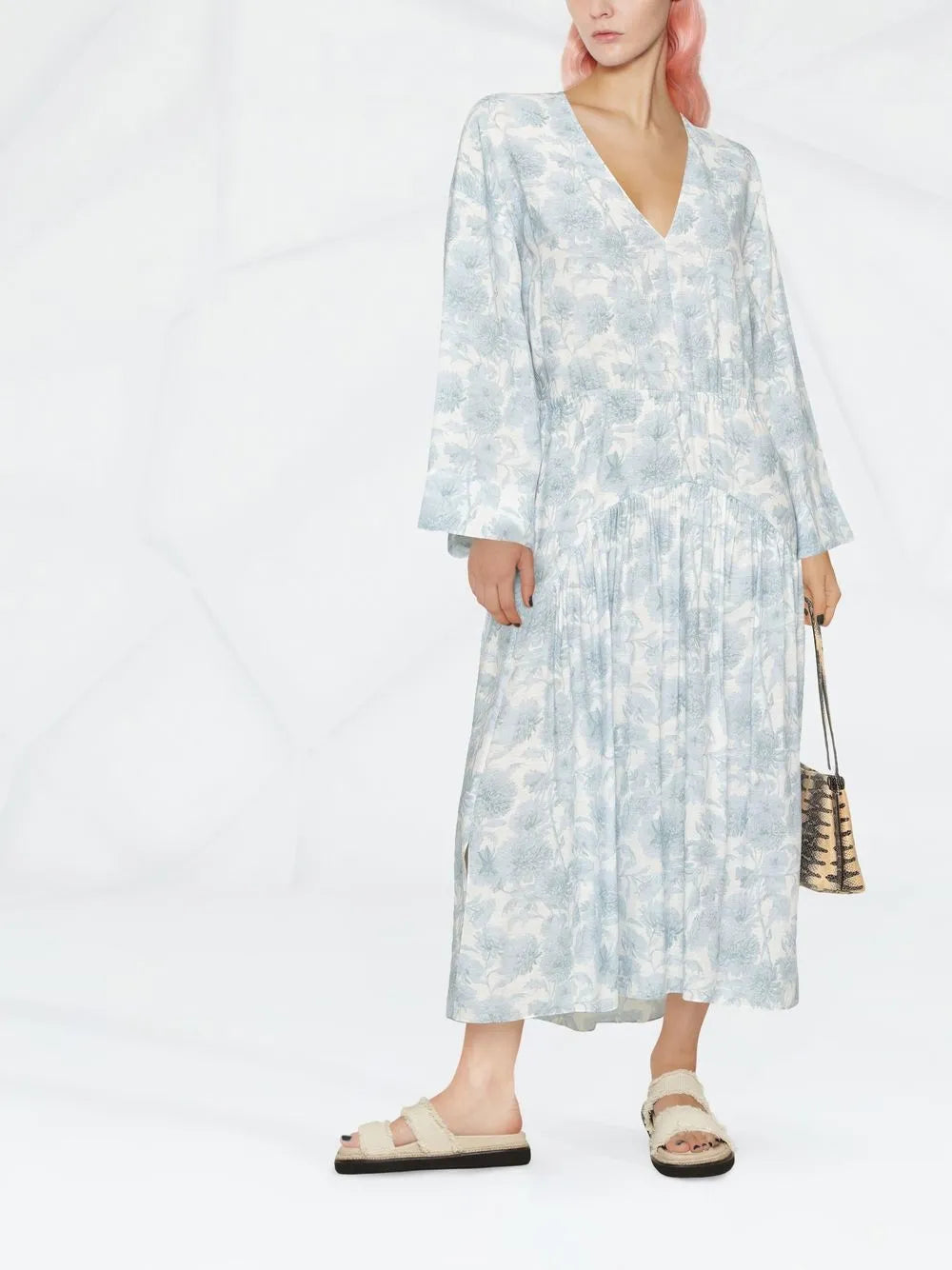 Dahlia Floral-Print V-Neck Dress