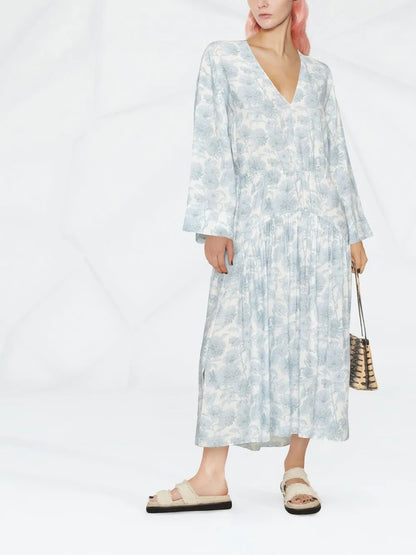 Dahlia Floral-Print V-Neck Dress