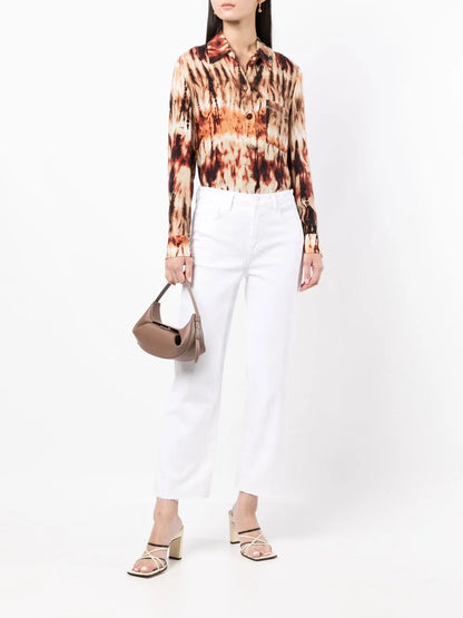 Cropped Straight-Leg Jeans