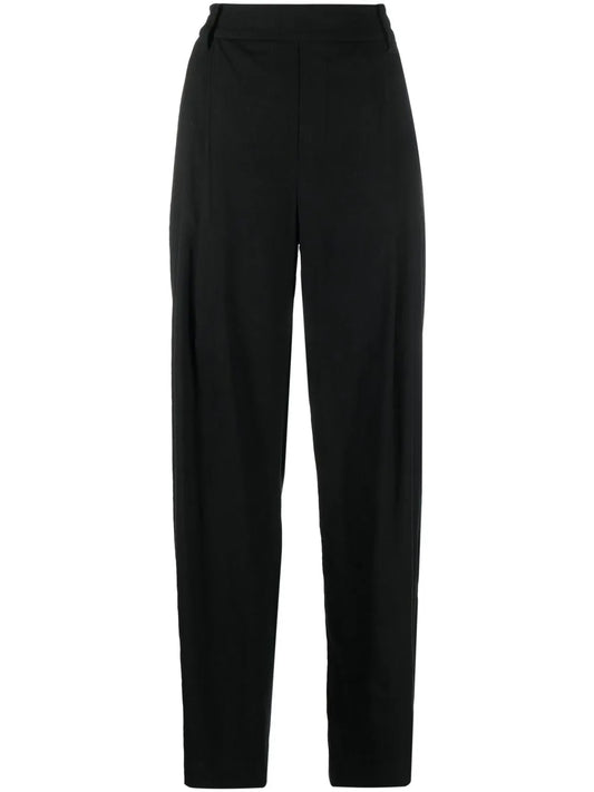 Pleat-Front Straight Leg Trousers
