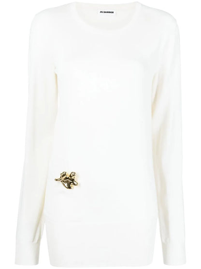 Embellished Crew-Neck Jumper