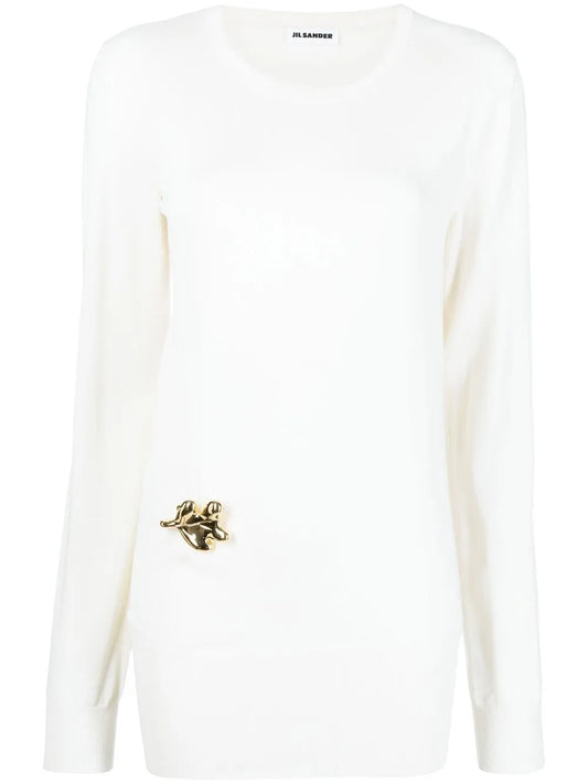 Embellished Crew-Neck Jumper