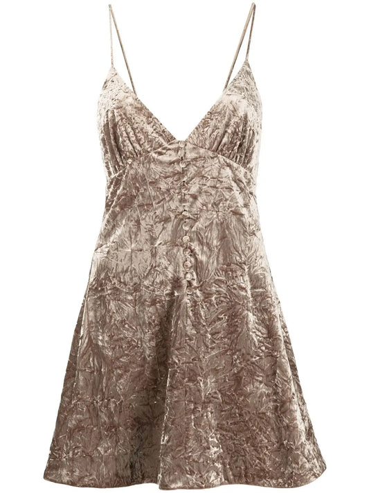 Spaghetti-Strap V-Neck Dress
